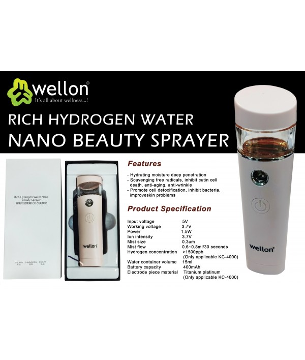 Wellon Molecular Hydrogen Beauty Water Mist Spray